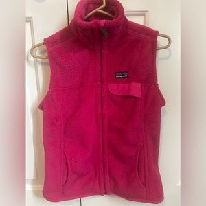 Patagonia fleece vest hot pink like new